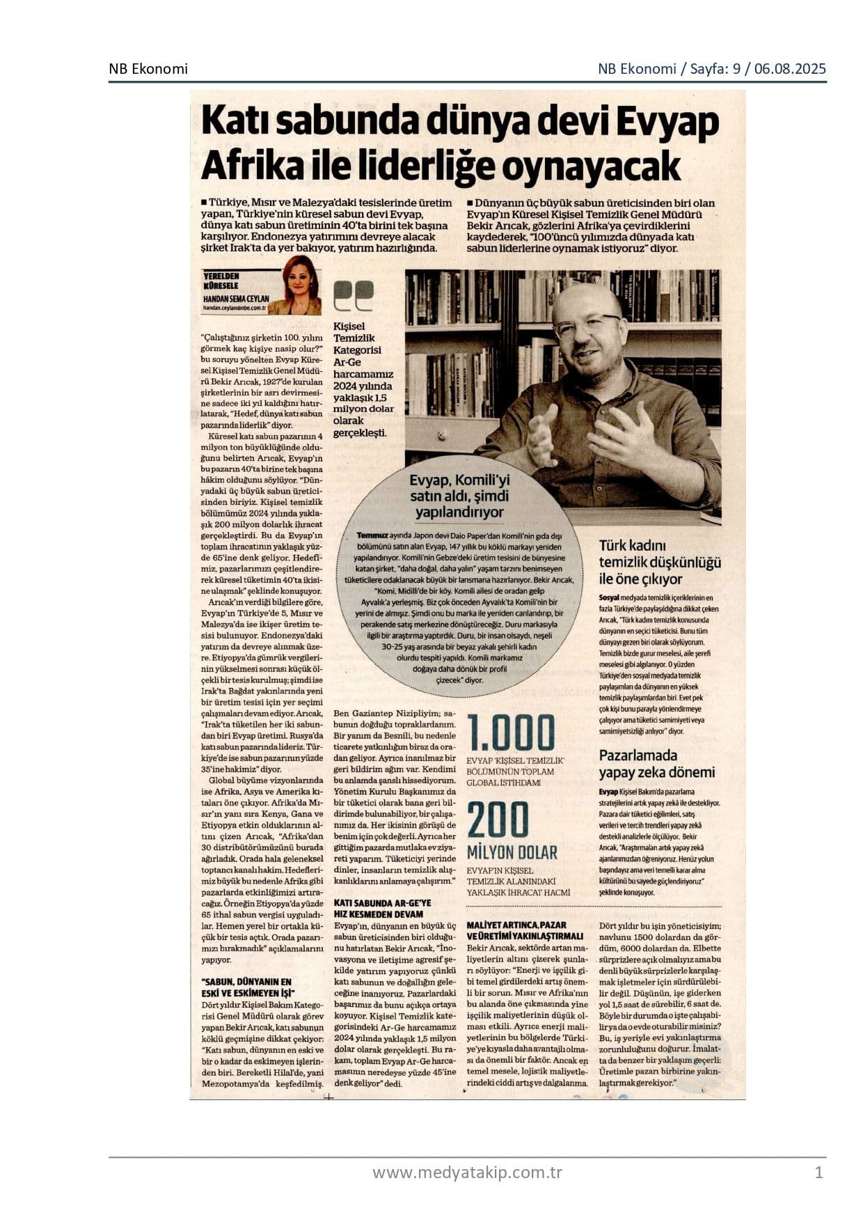 Katı Sabunda Dünya Devi Evyap Afrika ile Liderliğe Oynayacak